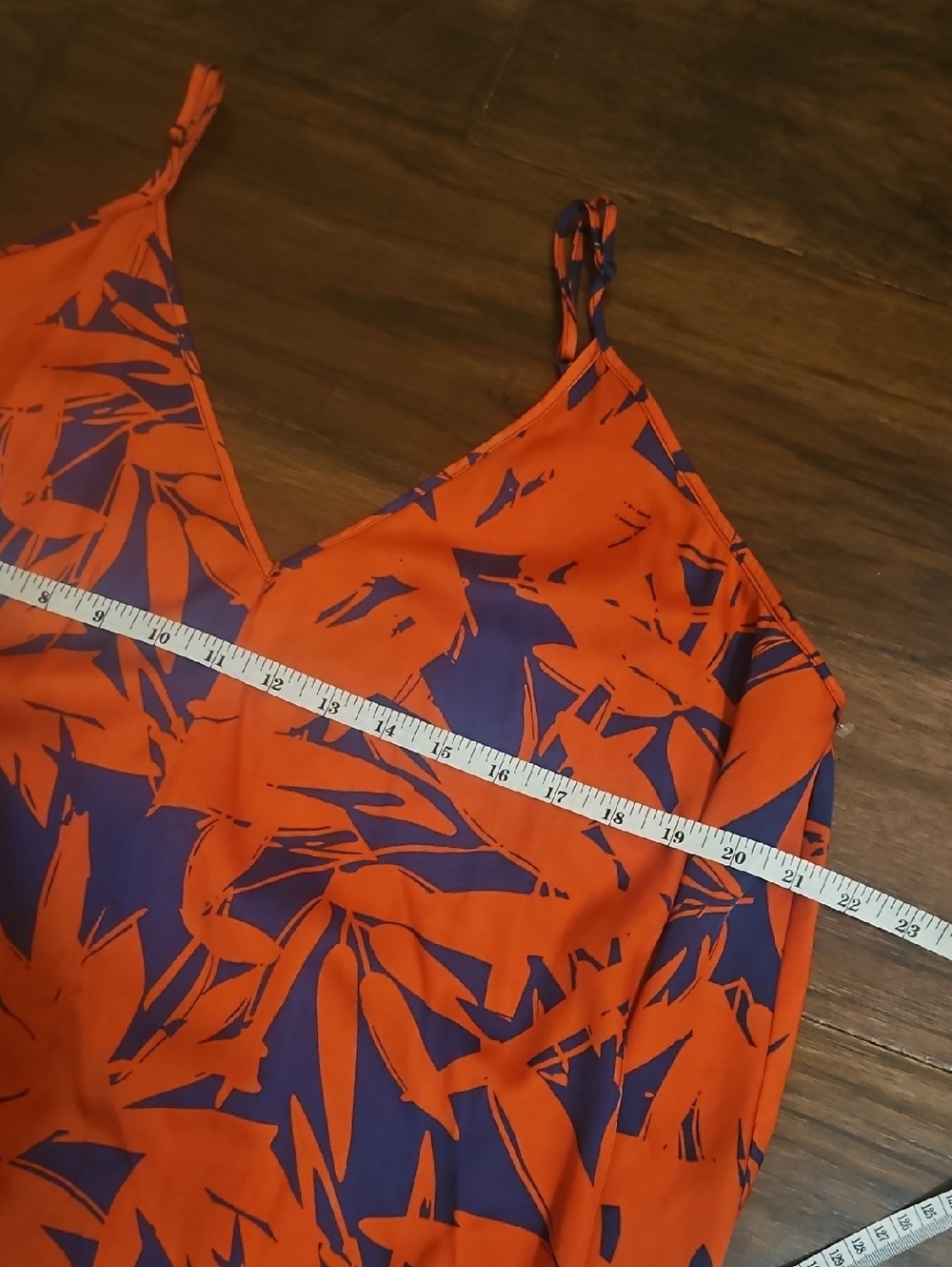 Vibrant Orange & Purple Tropical Maxi Dress - Picture 4 of 7